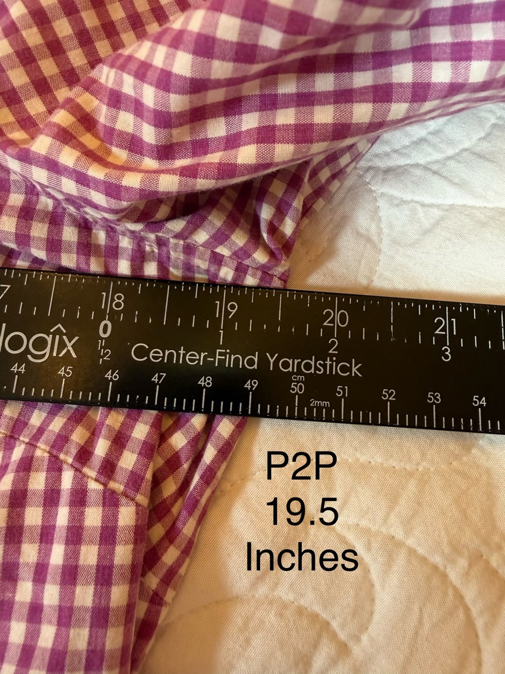 Vineyard Vines Women's Purple Gingham Plaid Popover Shirt, 100% Cotton. Size 8 - Picture 10 of 10